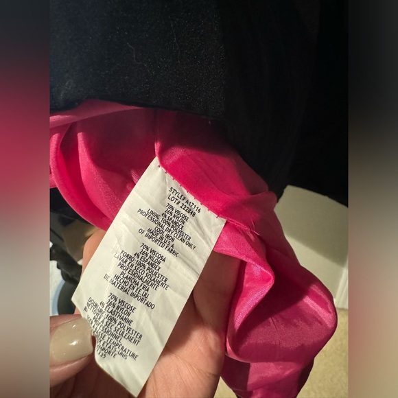 Betsy &Adam Black Taffeta Dress - Picture 8 of 10